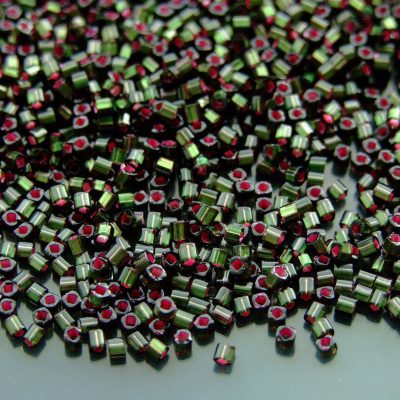 10g 2204 Silver Lined Frosted Olivine Pink Lined Toho Cube Seed Beads 1.5mm Michael's UK Jewellery