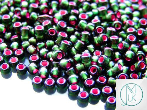 10g 2204 Silver Lined Frosted Olivine Pink Lined Toho Seed Beads 6/0 4mm Michael's UK Jewellery