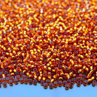 10g 2208 Silver Lined Burnt Orange Toho Seed Beads 15/0 1.5mm Michael's UK Jewellery