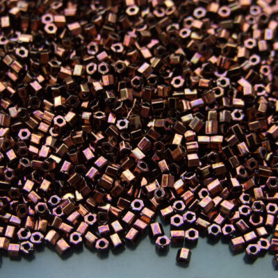 10g 222 Dark Bronze Toho Hexagon Seed Beads 11/0 2mm Michael's UK Jewellery