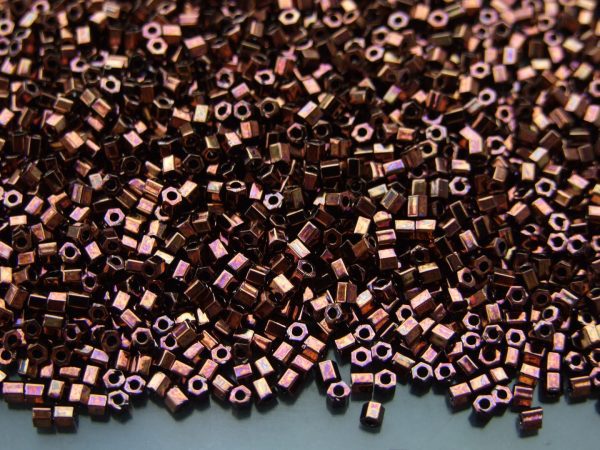 10g 222 Dark Bronze Toho Hexagon Seed Beads 11/0 2mm Michael's UK Jewellery