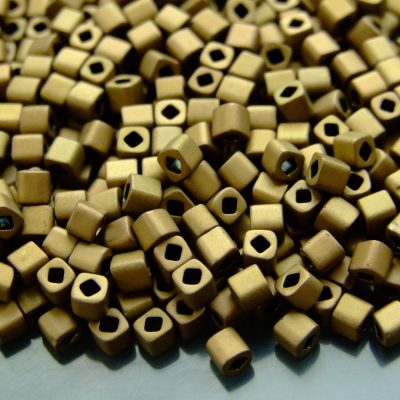 10g 223F Matte Antique Bronze Toho Cube Seed Beads 4mm Michael's UK Jewellery