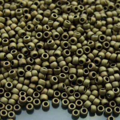 TOHO Seed Beads 223F Matte Antique Bronze 8/0 beads mouse