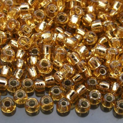 TOHO Seed Beads 22B Silver Lined Medium Topaz 3/0 beads mouse