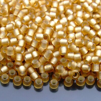 10g 22F Silver Lined Frosted Light Topaz Toho Seed Beads Size 6/0 4mm Michael's UK Jewellery