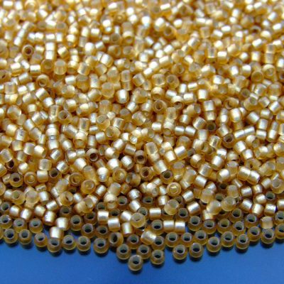TOHO TAKUMI Beads 22F Silver Lined Frosted Light Topaz beads mouse