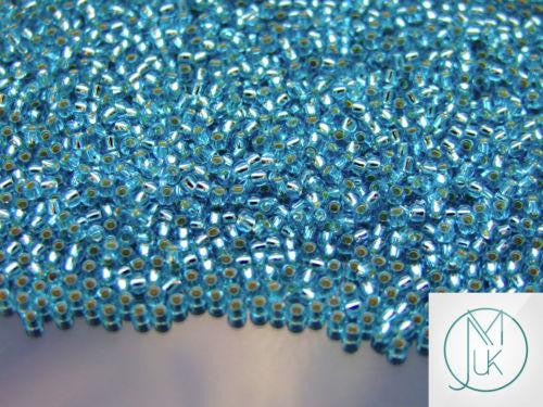 20g TOHO Beads 23 Silver Lined Aquamarine 11/0 beads mouse