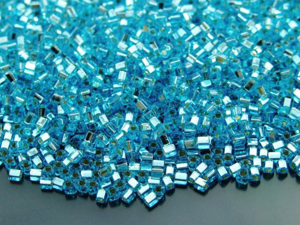 TOHO Triangle Beads 23 Silver Lined Aquamarine 11/0 beadsmouse.co.uk