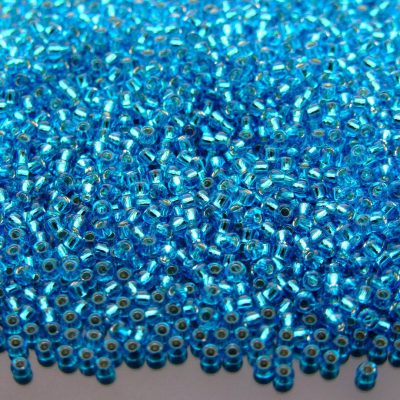 20g TOHO Beads 23B Silver Lined Dark Aqua 11/0 beads mouse