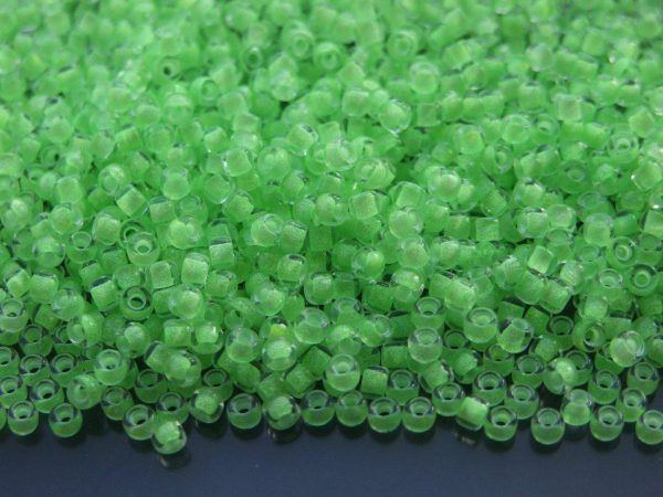 TOHO Seed Beads 2503 Reflection Neon Green 8/0 beads mouse