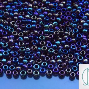 10g 251 Inside Color Light Amethyst/Jet Luster Toho Seed Beads 8/0 3mm Michael's UK Jewellery