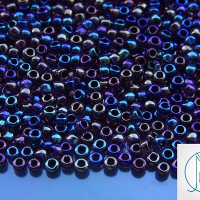 TOHO Seed Beads 251 Inside Color Light Amethyst Jet Luster 8/0 beads mouse