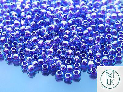 10g 252 Inside Color Aqua/Purple Lined Toho Seed Beads 6/0 4mm Michael's UK Jewellery