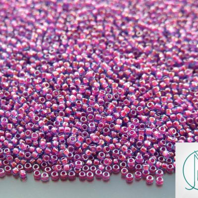 10g 252 Inside Color Aqua/Purple Toho Seed Beads 15/0 1.5mm Michael's UK Jewellery