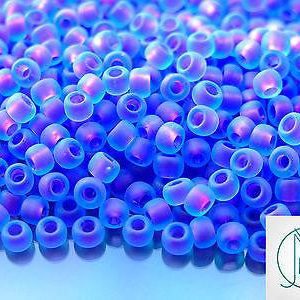 10g 252F Inside Color Aqua Frosted/Purple Lined Toho Seed Beads 6/0 4mm Michael's UK Jewellery