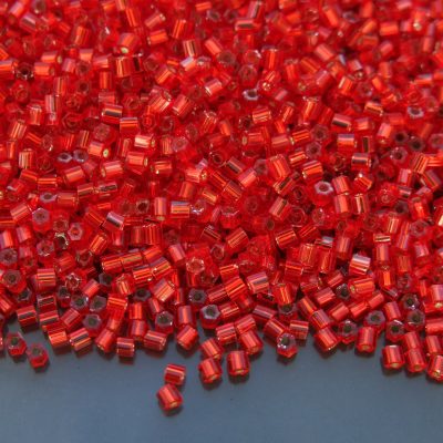 10g 25B Silver Lined Siam Ruby Toho Hexagon Seed Beads 11/0 2mm Michael's UK Jewellery