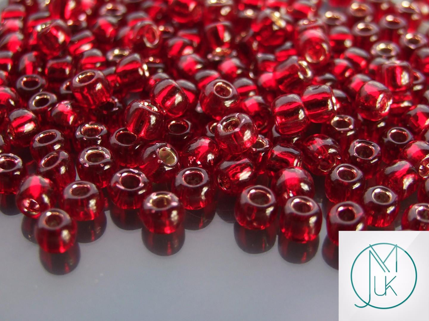 10g 25B Silver Lined Siam Ruby Toho Seed Beads 3/0 5.5mm Michael's UK Jewellery