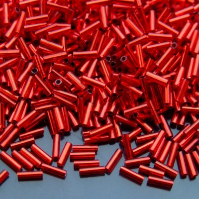 10g 25C Silver Lined Ruby Toho Bugle Seed Beads 6mm Michael's UK Jewellery
