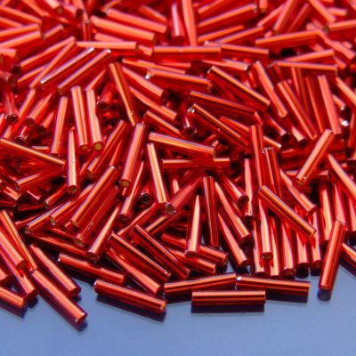 10g 25C Silver Lined Ruby Toho Bugle Seed Beads 9mm Michael's UK Jewellery