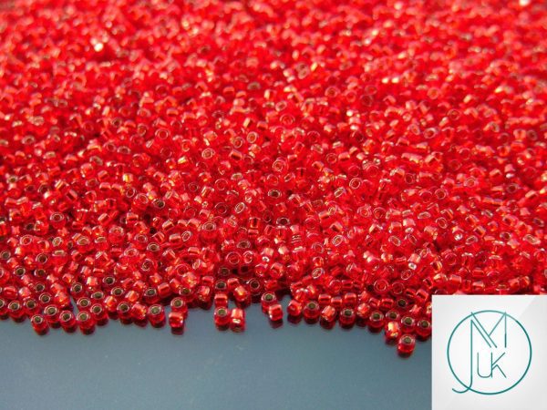 10g 25C Silver Lined Ruby Toho Seed Beads 15/0 1.5mm Michael's UK Jewellery