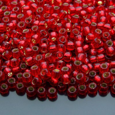 TOHO Seed Beads 25D Silver Lined Garnet 6/0 beads mouse