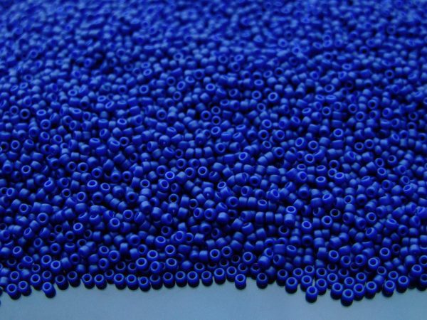 10g 2607F Semi Glazed Navy Blue Toho Seed Beads 15/0 1.5mm Michael's UK Jewellery
