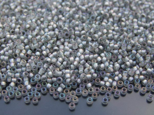 TOHO TAKUMI Beads 261 Inside Color Rainbow Crystal Gray Lined beads mouse