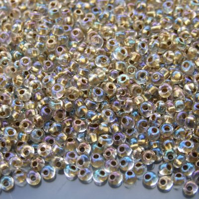 10g 262 Inside Color Crystal/Gold Lined Toho 3mm Magatama Seed Beads Michael's UK Jewellery