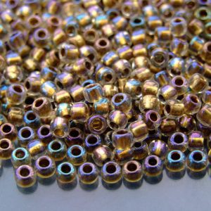 10g 262 Inside Color Crystal/Gold Lined Toho Seed Beads 6/0 4mm Michael's UK Jewellery