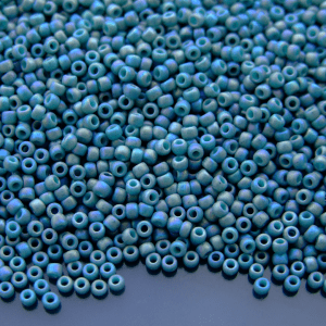 TOHO Seed Beads 2634F Semi Glazed Rainbow Turquoise 11/0 beads mouse