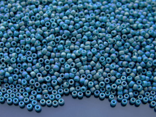 TOHO Seed Beads 2634F Semi Glazed Rainbow Turquoise 11/0 beads mouse