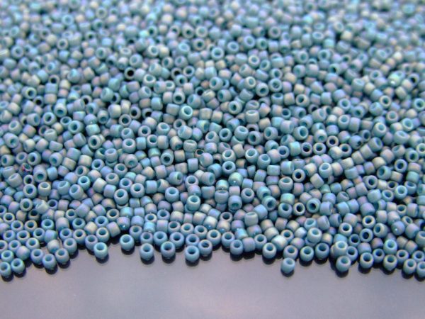 10g 2635F Semi Glazed Rainbow Blue Turquoise Toho Seed Beads 15/0 1.5mm Michael's UK Jewellery