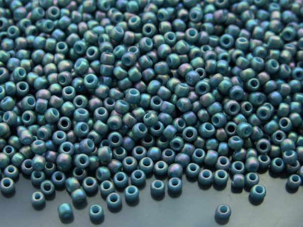 TOHO Seed Beads 2635F Semi Glazed Rainbow Blue Turquoise 8/0 beads mouse