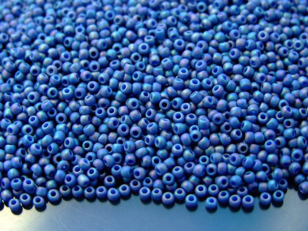 TOHO Seed Beads 2636F Semi Glazed Rainbow Soft Blue 11/0 beads mouse