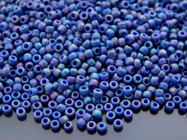 TOHO Seed Beads 2636F Semi Glazed Rainbow Soft Blue 8/0 beads mouse