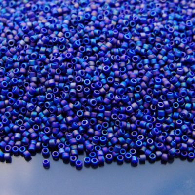 10g 2637F Glazed Rainbow Navy Blue Toho Seed Beads 15/0 1.5mm Michael's UK Jewellery