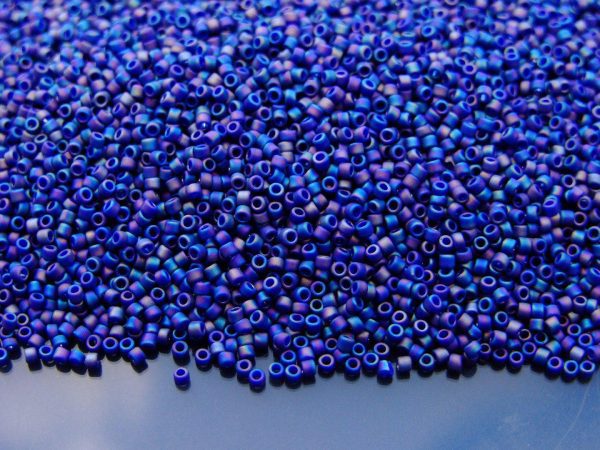 10g 2637F Glazed Rainbow Navy Blue Toho Seed Beads 15/0 1.5mm Michael's UK Jewellery