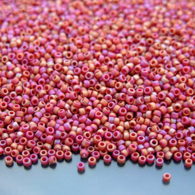 10g 2639F Semi Glazed Rainbow Dark Red Toho Seed Beads 15/0 1.5mm Michael's UK Jewellery