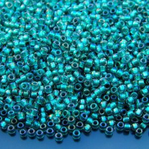 TOHO TAKUMI Beads 264 Inside Color Crystal Teal Rainbow beads mouse