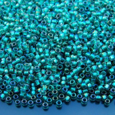 TOHO TAKUMI Beads 264 Inside Color Crystal Teal Rainbow beads mouse