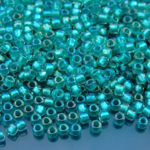 10g 264 Inside Color Crystal/Teal Rainbow Toho Seed Beads 6/0 4mm Michael's UK Jewellery