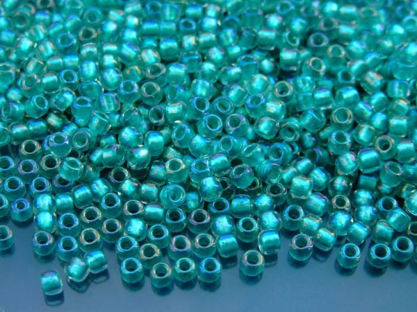 10g 264 Inside Color Crystal/Teal Rainbow Toho Seed Beads 6/0 4mm Michael's UK Jewellery