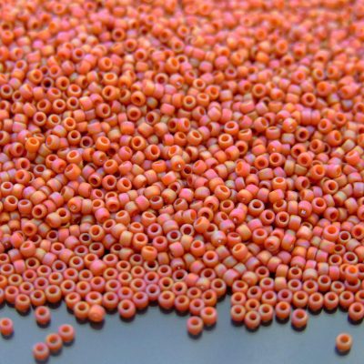 10g 2641F Semi Glazed Rainbow Orange Toho Seed Beads 15/0 1.5mm Michael's UK Jewellery