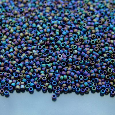 10g 2642F Semi Glazed Rainbow Jet Toho Seed Beads 15/0 1.5mm Michael's UK Jewellery