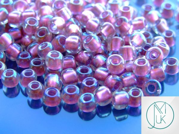 10g 267 Inside Color Crystal/Rose Gold Lined Toho Seed Beads 3/0 5.5mm Michael's UK Jewellery