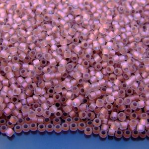 TOHO TAKUMI Beads 267F Inside Color Frosted Crystal Rose Gold beads mouse