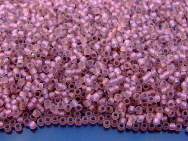 TOHO TAKUMI Beads 267F Inside Color Frosted Crystal Rose Gold beads mouse