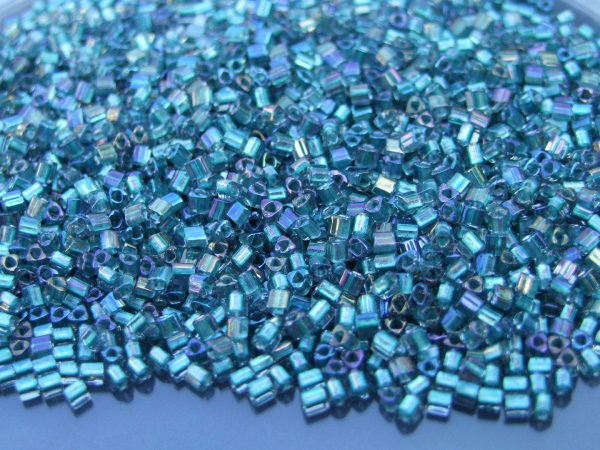 10g 270 Inside Color Crystal/Metallic Teal Toho Triangle Seed Beads 11/0 2mm Michael's UK Jewellery