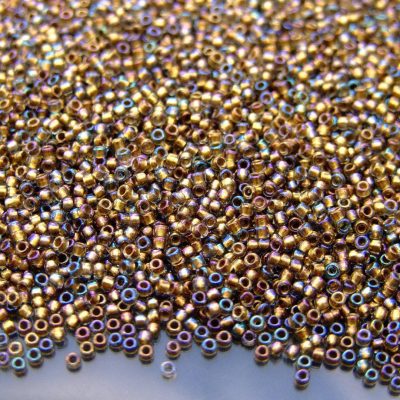 10g 271 Gold Lined Luster Black Diamond Toho Seed Beads 15/0 1.5mm Michael's UK Jewellery