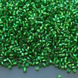 10g 27B Silver Lined Grass Green Toho Hexagon Seed Beads 11/0 2mm Michael's UK Jewellery